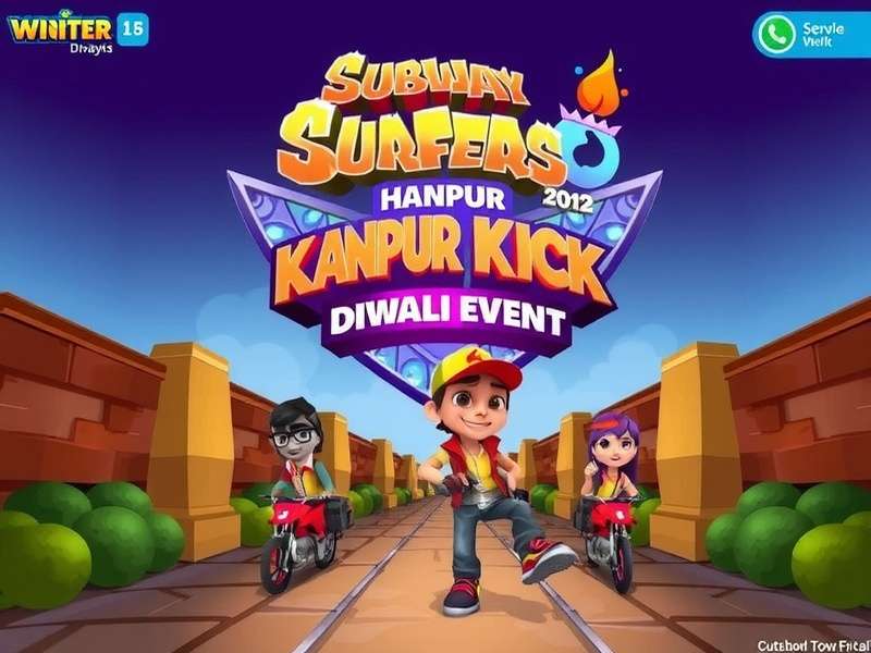 Diwali Celebration in Game Subway Surfers Kanpur Kick Diwali Event